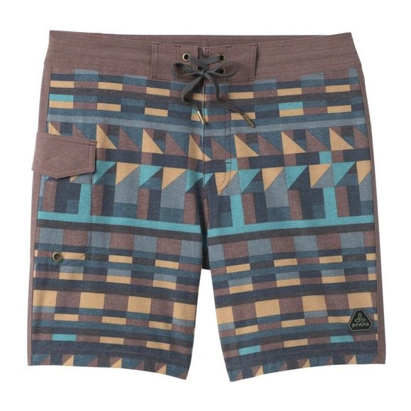 Prana Other - Prana Men's Sander 8 Inch Boardshort Retro Teal Getaway UPF 50+ Mens 32 $69